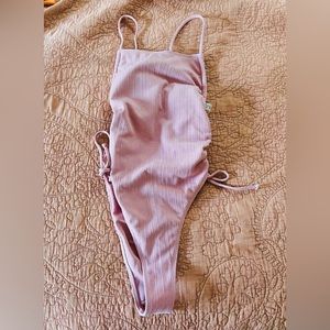 Cute Brand New Dusty Pink Drawstring One Piece